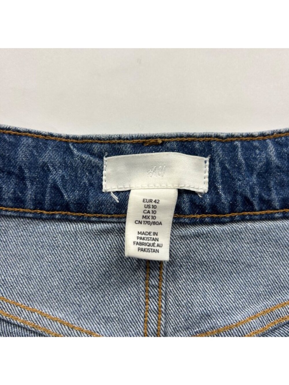H&M Medium Wash Denim High Rise Wide Leg Jeans 10 - Picture 3 of 6